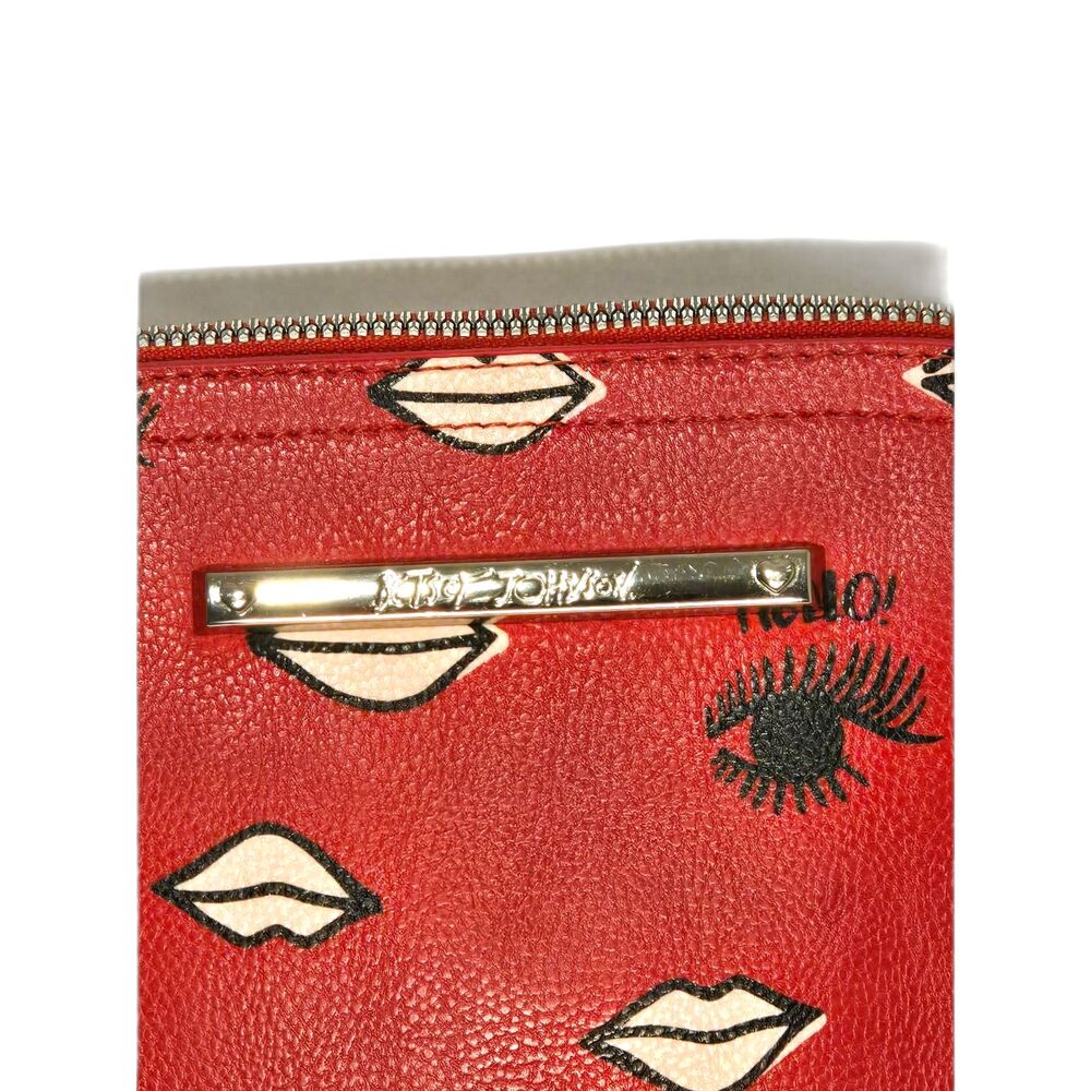Betsey Johnson Lips & Lashes Women's Crossbody Bag | Red - Picture 5 of 10